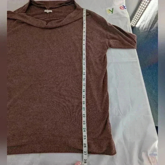 Maurices Women's Size XL Heathered Brown Long Sleeve Small Turtle Neck Shirt - Picture 6 of 9